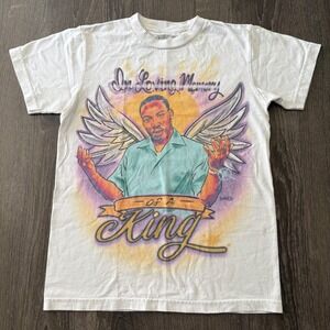 BMike T-Shirt Graphic Print "In Loving Memory of a King" White Men's Size S